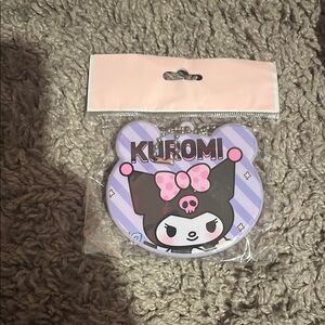 Kuromi Keychain with Pink Bow